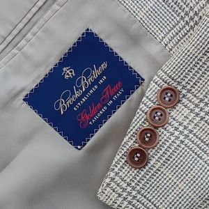 Brooks Brothers Golden Fleece Men's Luxury Plaid Silk/Wool Blend Blazer